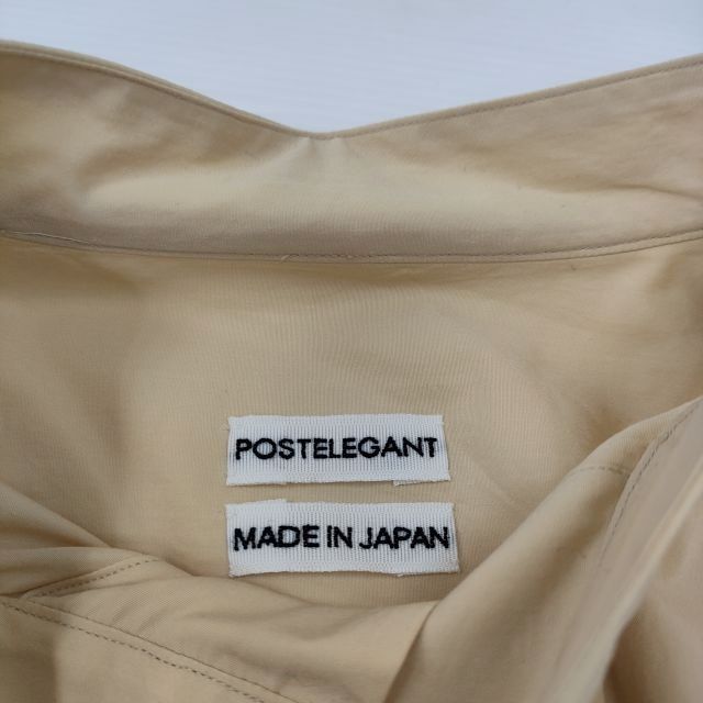 POSTELEGANT TP21A0004 Fine Cotton Broad Relax Shirt 長袖シャツ イエロー系 メンズ ポステレガント【中古】3-0223M∞_3