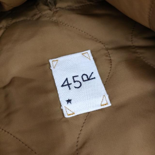 45R/45rpm テディチェックメルトンの908ベスト ブラウン ネイビー