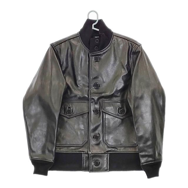 BRU NA BOINNE 新品 24AW B-1ジャンパー レザー サイズL ジャケット ブラック メンズ ブルーナボイン【中古】5-0328T◎