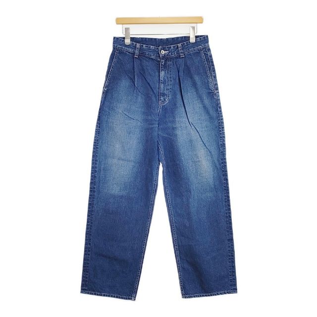 veritecoeur デニムタックパンツ 定価30800円 ST-158 コットン サイズ2 デニムパンツ ブルー レディース ヴェリテクール【中古】5-0901G∞