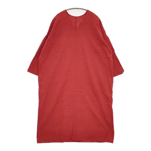 ヤンマ産業 YAMMA 会津木綿  朱赤 ワンピース レッド レディース ヤンマ産業【中古】5-1105M∞