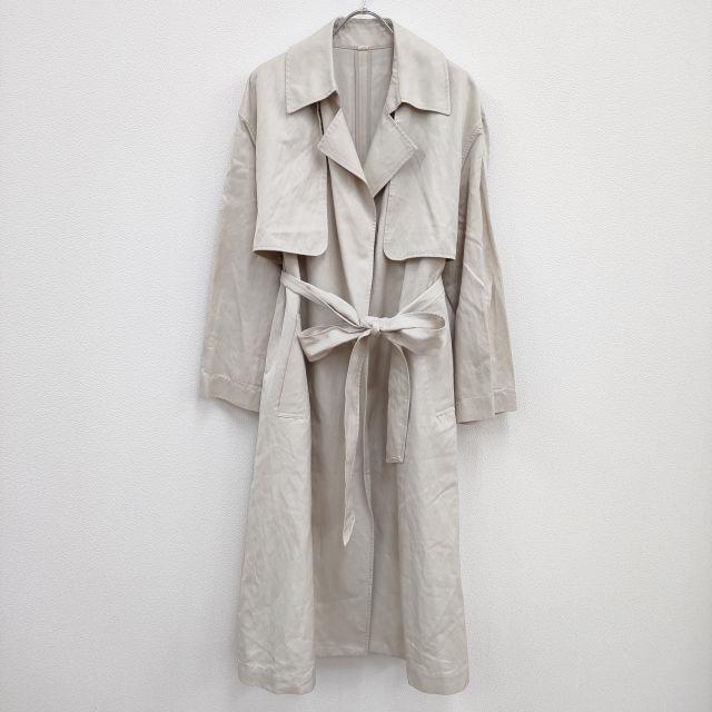 Mila Owen 09WFC221110 リネン混後ろベンツガウントレンチコート サイズ1 ベージュ レディース ミラオーウェン【中古】4-0503M♪の通販は 5,170円