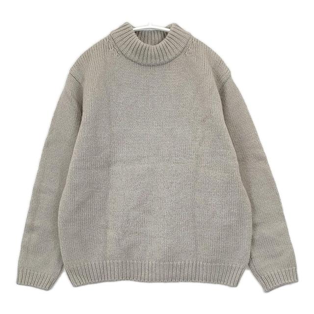 evam eva 畦編み wool aze PO E193K158 定価22000円 日本製 ウール セーター ニット グレー レディース エヴァムエヴァ【中古】5-1021T△