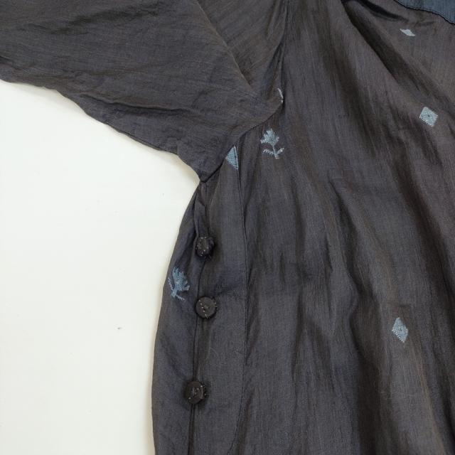 maku textiles シルクコットン インディゴ染め カシュクール 92224