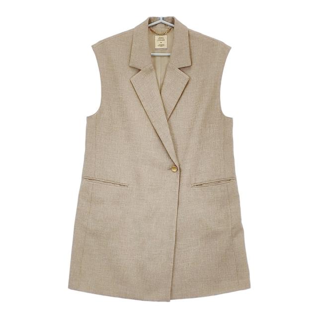 JOURNAL STANDARD L’essage リネンライクオックスベスト 定価29700円 24SS ベージュ ジャーナルスタンダードレサージュ【中古】5-0429M♪
