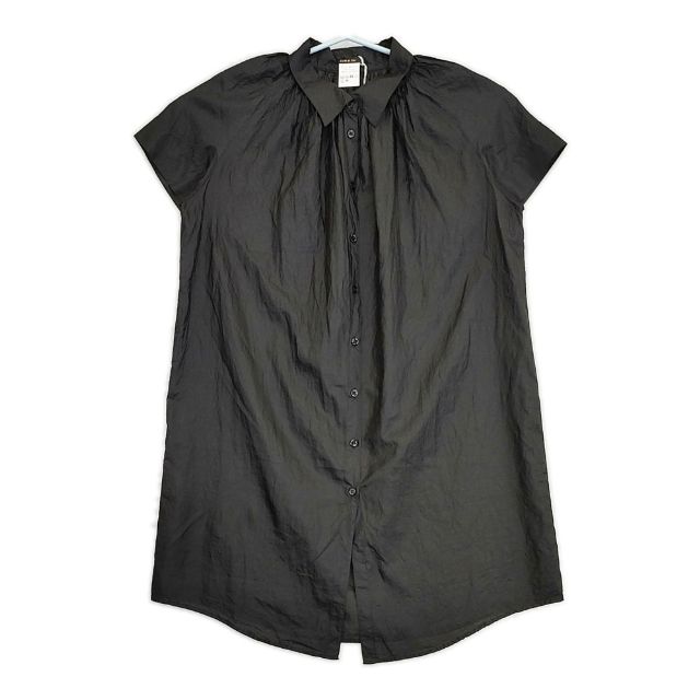 R&D.M.Co- チュニックシャツ シルク 絹 ワンピース 半袖シャツ ブラック レディース オールドマンズテーラー【中古】5-0720S∞