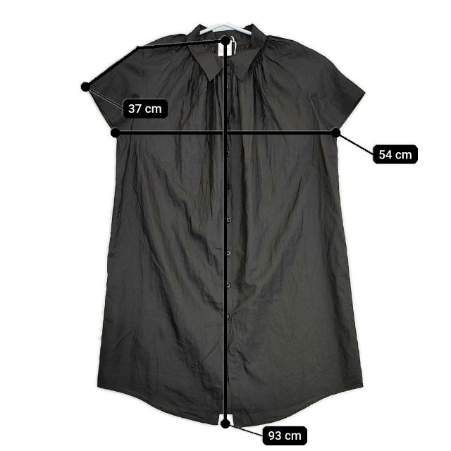 R&D.M.Co- チュニックシャツ シルク 絹 ワンピース 半袖シャツ