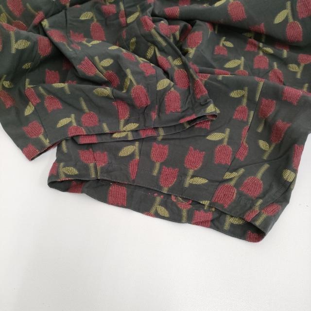 Needles H.D.Pant R/W Tulip Jacquard サイズ1 ヒザデルパンツ 定価40700円 25SS チャコールグレー レッド レディース ニードルス【中古】5-0902M♪