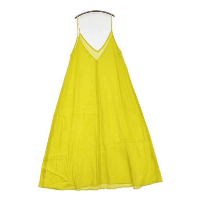 awasa アワサ コットン楊柳キャミワンピース 定価29700円 aws1-04006 サイズ0 ワンピース 24SS イエロー レディース【中古】5-0902S♪