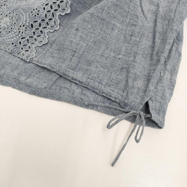 45R/45rpm 藍インドカディdeTシャツ ブラウス シャツ ブルー