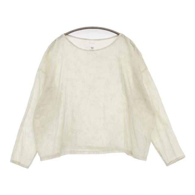 Yoli Simple wide blouse シンプルワイドブラウス 野草柄 YL-P30-25SS ブラウス シャツ 25SS ベージュ レディース ヨリ【中古】5-1026M♪
