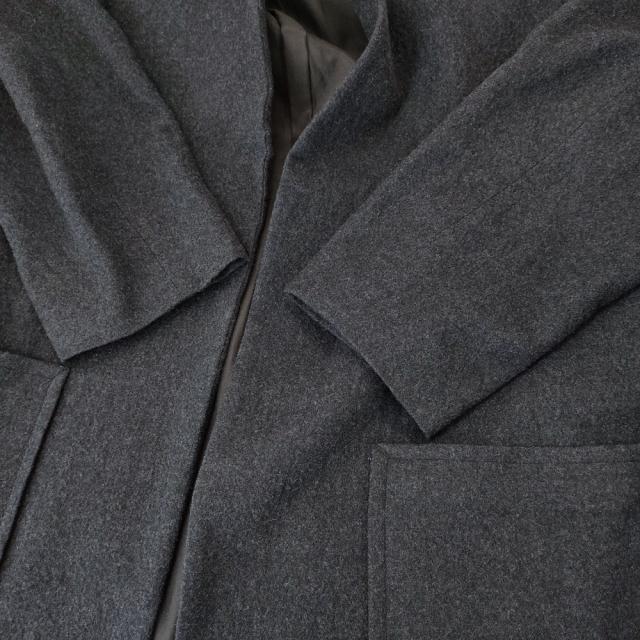 ARTS&SCIENCE Nocollar CDJK ウールノーカラーコート 073-L278-347 コート チャコールグレー レディース アーツ&サイエンス【中古】5-0205T♪_4