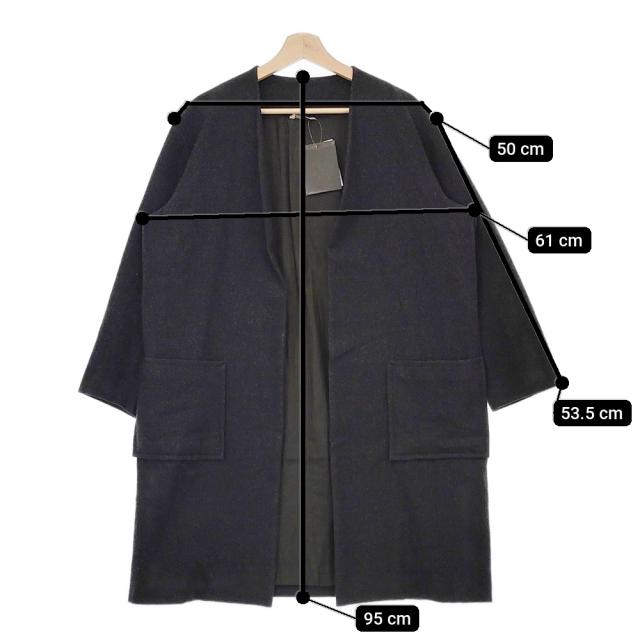 ARTS&SCIENCE Nocollar CDJK ウールノーカラーコート 073-L278-347 コート チャコールグレー レディース アーツ&サイエンス【中古】5-0205T♪_5