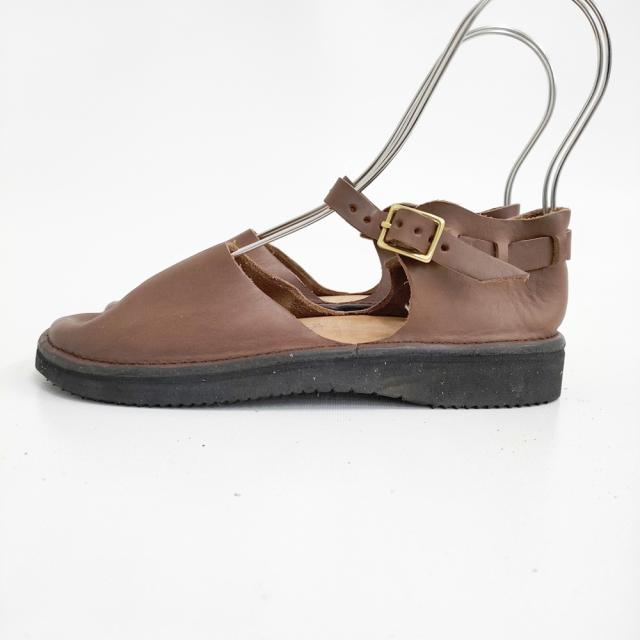 AURORA SHOES 未使用 Chinese Mary Jane  チャイニーズメリージェーン 定33000円 5.5C 靴 ブラウン レディース オーロラシューズ【中古】5-0523G♪