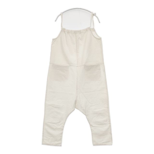 ヤンマ産業/YAMMA 紐付きサロペットパンツ 綿 コットン サロペット オフホワイト レディース ヤンマ産業【中古】6-0415M∞