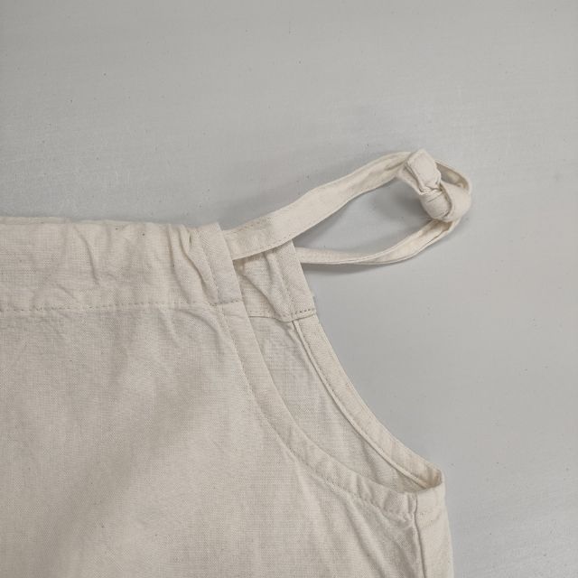 ヤンマ産業/YAMMA 紐付きサロペットパンツ 綿 コットン サロペット オフホワイト レディース ヤンマ産業【中古】6-0415M∞_4