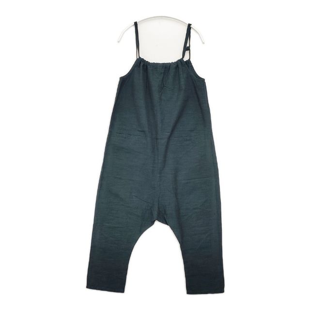 ヤンマ産業/YAMMA 紐付きサロペットパンツ 綿 コットン サロペット グリーン レディース ヤンマ産業【中古】6-0415M∞