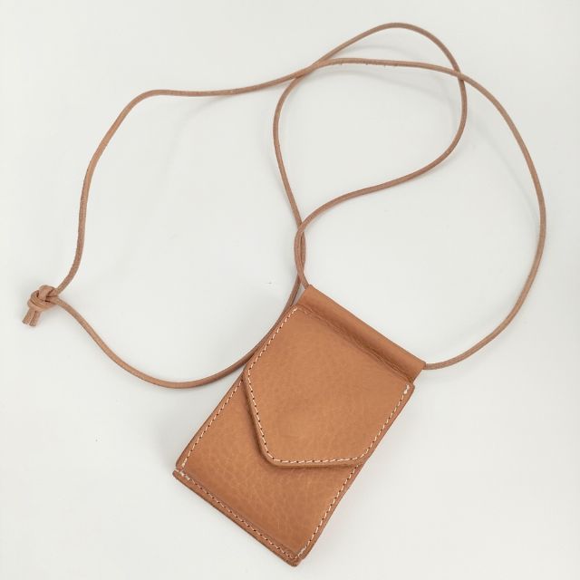 Hender Scheme hang wallet レザー 革 ハンウォレット 財布 コインケース ベージュ レディース エンダースキーマ【中古】6-0110G∞