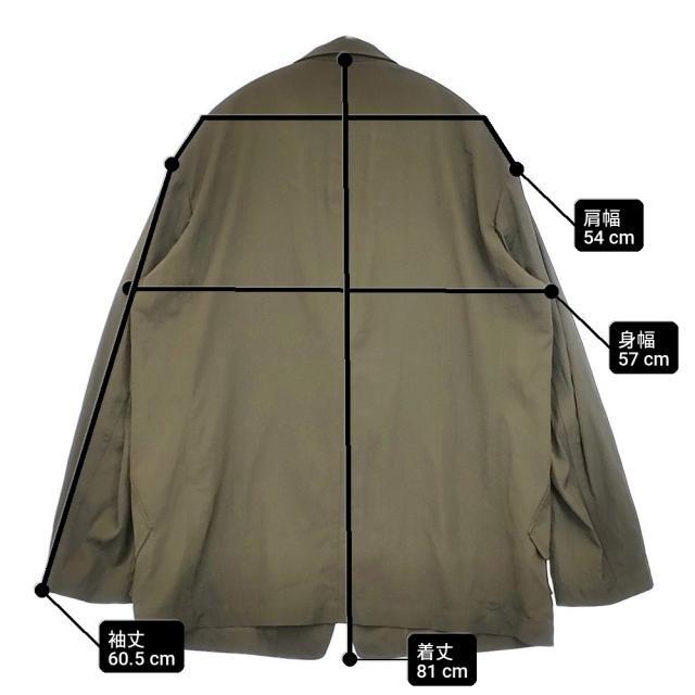 Ujoh 4 Pocket Jacket M751-J53-500 サイズ2 テーラードジャケット カーキ オリーブ メンズ ウジョー【中古】6-0328M♪_6
