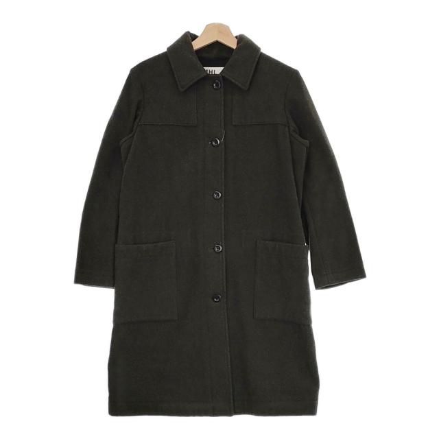 美品＊23AW MHL. ベーシックメルトンコート 黒 2 フーデッド 美品＊23AW MHL. ベーシックメルトンコート 黒 2 フーデッド MARGARET