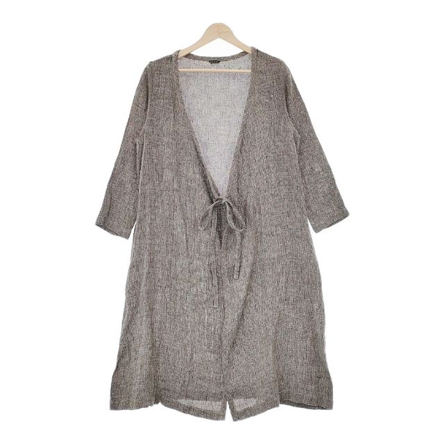 R&D.M.Co- リネンタイローブ 羽織 コート グレー レディース オールドマンズテーラー【中古】5-0301M∞