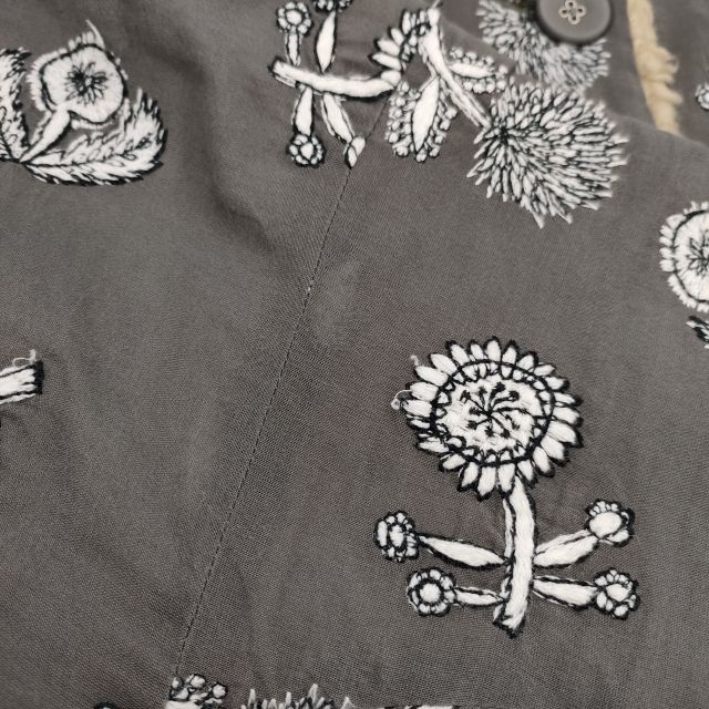 mina perhonen ta6452 quartet 総刺繍ボアコート サイズ38 ノーカラー 