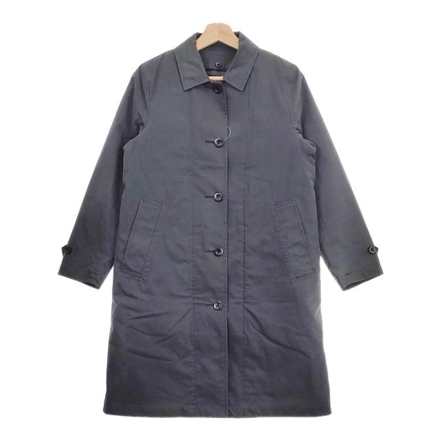MHL. 595-7210505 PROOFED COTTON NYLON ダウンライナー付き ステンカラーコート チャコールグレー レディース エムエイチエル【中古】4-1207T♪