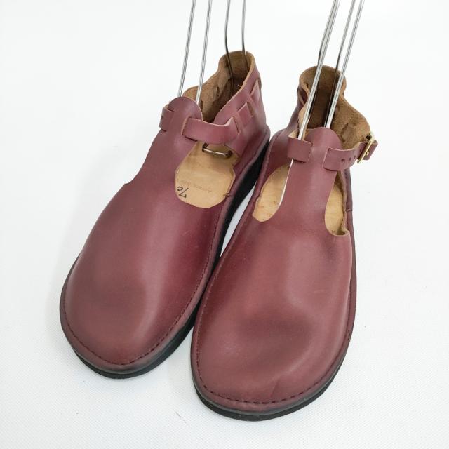 AURORA SHOES 新品 West Indian T-Strap ウエストインディアン 定価33000円 サイズ7C バーガンディ シューズ・靴 ボルドー レディース オーロラシューズ【中古】5-0301G◎