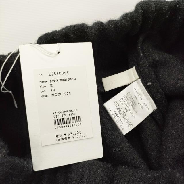 evam eva press wool pants サイズ1 E253K093 ウールイージー パンツ 25AW ブラック レディース エヴァムエヴァ【中古】6-0227T♪_2