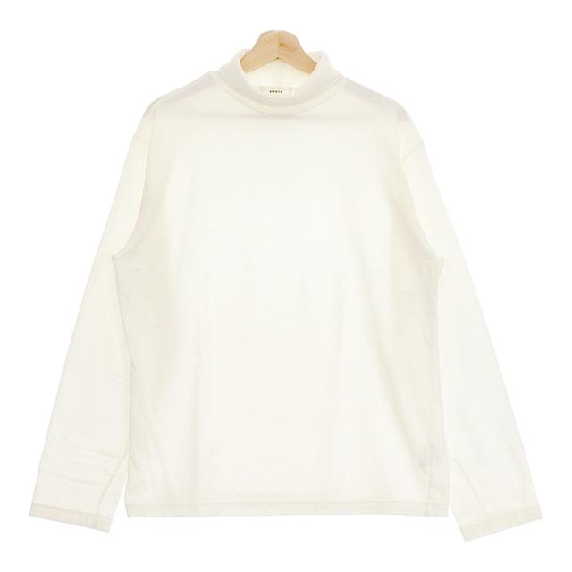 alvana CASHMERE TURTLENECK TEE SHIRTS カシミヤ混 タートルネック 長袖Ｔシャツ カットソー アイボリー メンズ アルヴァナ【中古】4-1207M♪の通販は