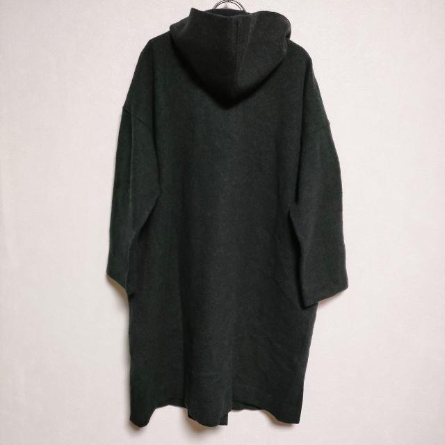 evam eva　プレスウールコート　フード付き evameva (エヴァムエヴァ) press wool hooded coat / プレス