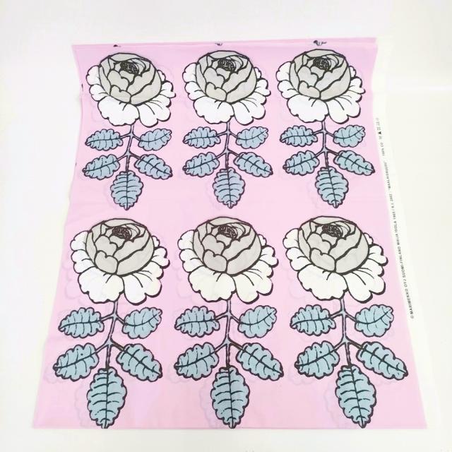 marimekko 未使用 MAALAISRUUSU 170cm×138cm ファブリック  生地 ピンク ホワイト レディース マリメッコ【中古】5-0723G◎