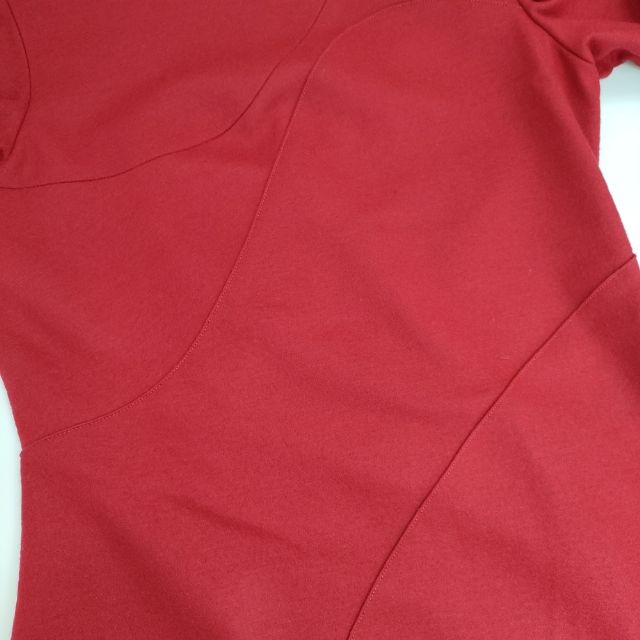 JIL SANDER 切替 フレア ウールドレス イタリア製 ワンピース レッド レディース ジルサンダー【中古】5-1020T∞_3