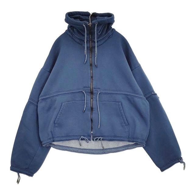 Degremont ディグレモン 加工スウェットジャケット サイズL フランス 裏起毛 パーカー ブルー メンズ【中古】6-0118T♪