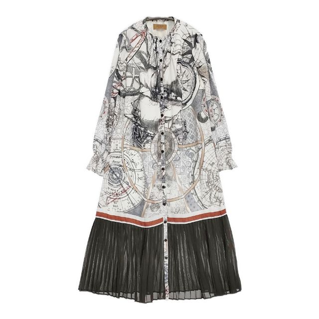 AMERI UNDRESSED CRUISE SCARF DRESS 02920520210 ワンピース ホワイト グレー レディース アメリ【中古】5-1124M∞