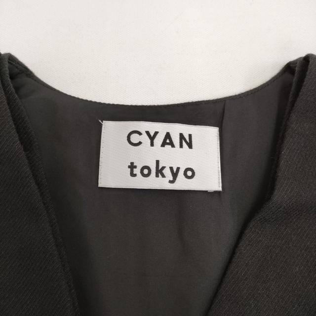 CYAN tokyo シアントーキョー サイドタックベストコンビサロペ Liren別注サイズ 34 504383 オールインワン ブラック レディース【中古】6-0106T♪_2