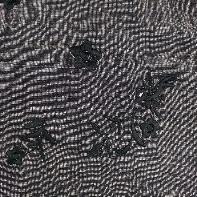 45R/45rpm 歳時記カディ刺繍馬比古ブラウス 定価46200円 ブラウス シャツ チャコールグレー レディース フォーティーファイブアールピーエム【中古】6-0415M∞_3