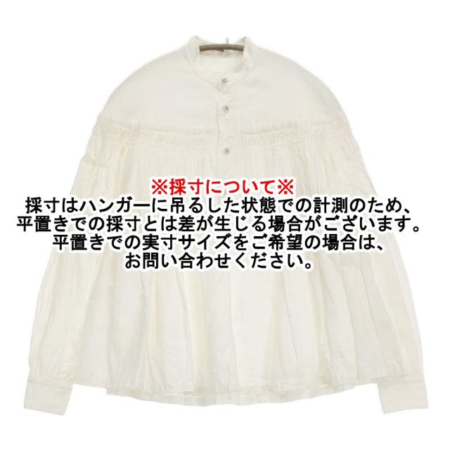 Scye 高密度タックシャツ リネン ピンタック サイズ36 1217-31250 プルオーバー ブラウス シャツ オフホワイト レディース サイ【中古】6-0309M♪_5