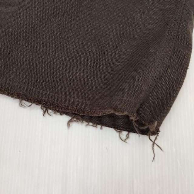 DELIY LINEN CANVAS JUMPER DRESS ジャンパースカート カットオフ リネン サロペット ブラウン レディース デリー【中古】6-0321M△_4