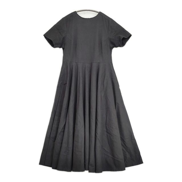 foufou THE DRESS コットンリネン 81OP04 サイズ0 半袖 ワンピース ブラック レディース フーフー【中古】6-0515S◎