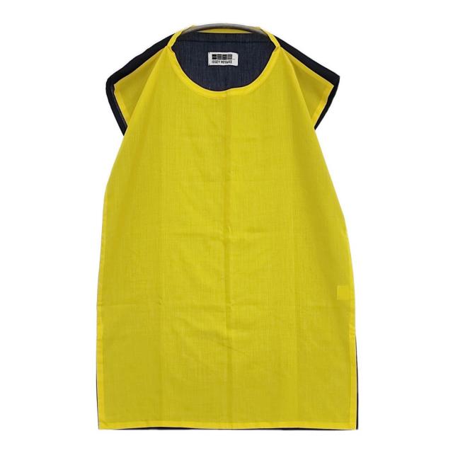ISSEY MIYAKE 132 5. バイカラー ワンピース サイズ2 ワンピース イエロー ネイビー レディース イッセイミヤケ【中古】6-0515S◎
