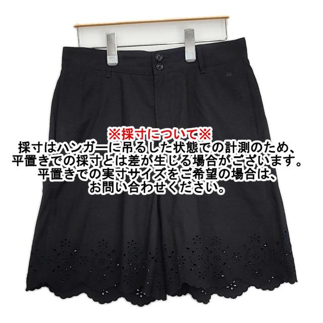 45R/45rpm ポプリンのカットワークショートパンツ 二分の一ズボン下 必要経費35200円 大きさ3 遊撃手ズボン下 二分の一ズボン下 さる股引き 黒いこと レディース フォーティーファイブアールピーエム【中古】6-0515S◎