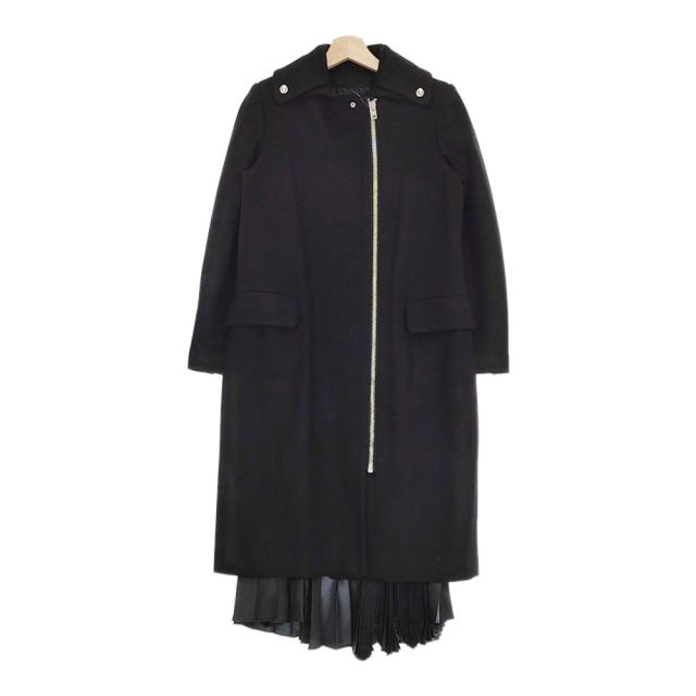REKISAMI ラインドライブ筋目 ライダースコート 大きさ1 厚地の外套 黒いこと レディース レキサミ【中古】4-1217T♪