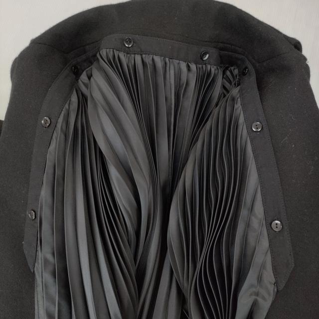 REKISAMI ラインドライブ筋目 ライダースコート 大きさ1 厚地の外套 黒いこと レディース レキサミ【中古】4-1217T♪