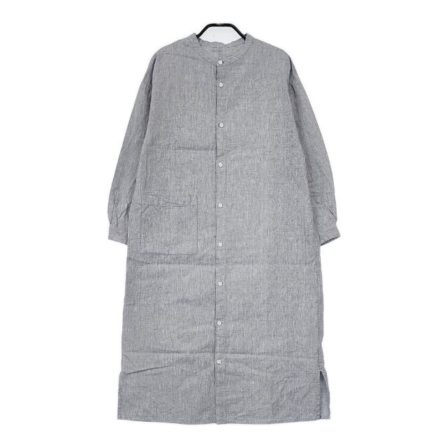 中川政七商店 綿麻シャツワンピース コットンリネン ワンピース ブルー レディース 中川政七商店【中古】5-0714M∞