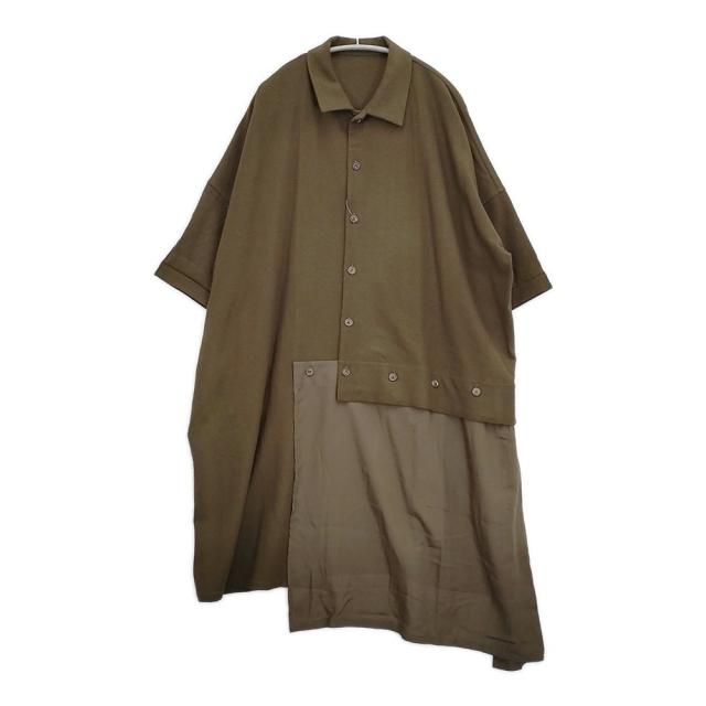 Y’s 変型 シャツドレス YR-D23-828 サイズ1 ワンピース カーキ レディース ワイズ/Yohji【中古】6-0126T♪