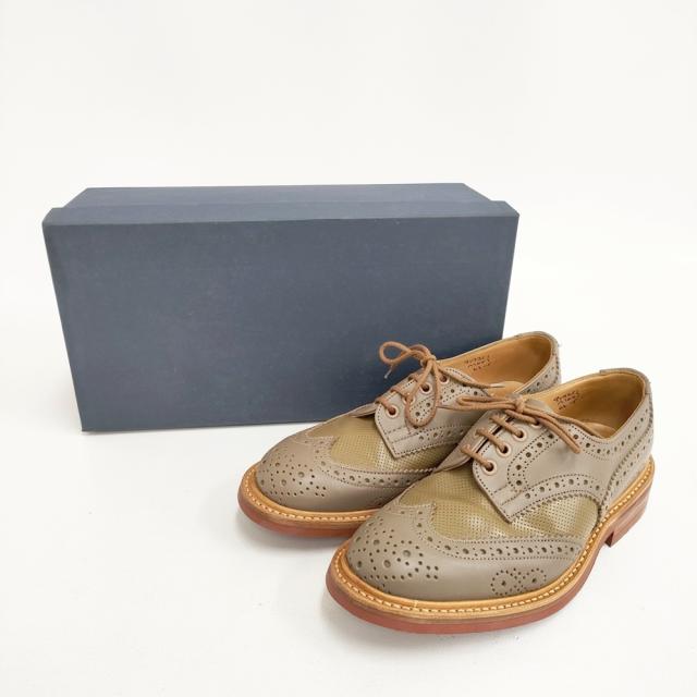 Tricker’s/Paul Smith ポールスミス別注 バートン BOURTON ウイングチップ サイズ6 1/2 919351 シューズ・靴 グレージュ メンズ トリッカーズ/ポール・スミス【中古】5-1225G◎