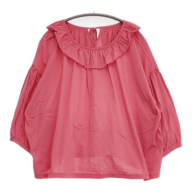 Gauze# コットンピエロカラー天竺プルオーバー 定価14850円 カットソー ブラウス シャツ ピンク レディース ガーゼ【中古】6-0325M∞