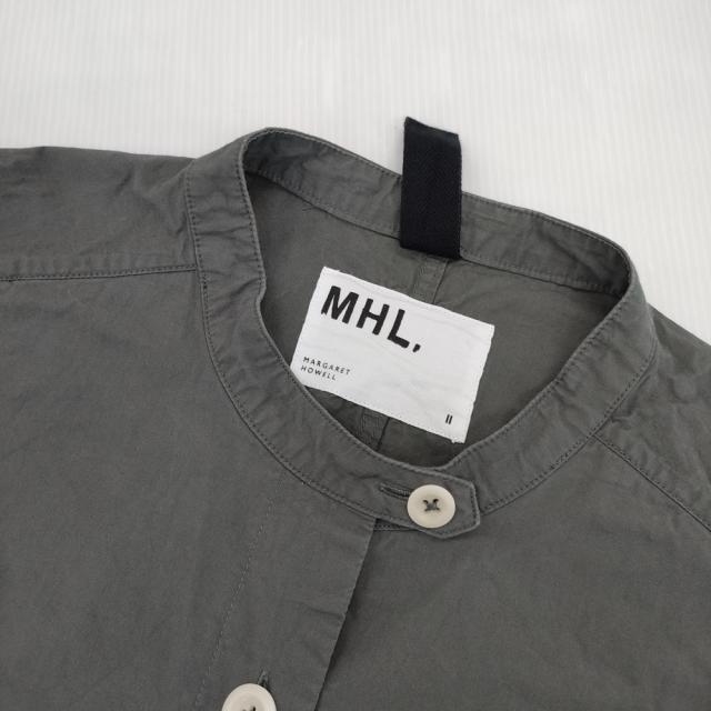 MHL. 595-4158504 WASHED COTTON POPLIN サイズ2 ワンピース 24SS チャコールグレー レディース エムエイチエル【中古】6-0329M△