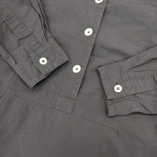 MHL. 595-4158504 WASHED COTTON POPLIN サイズ2 ワンピース 24SS チャコールグレー レディース エムエイチエル【中古】6-0329M△